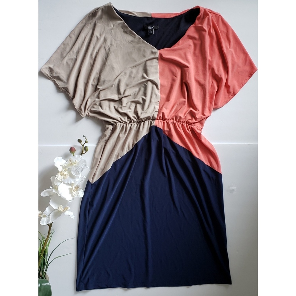 MSK💙COLOR BLOCK DRESS